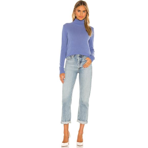 ATM Anthony Thomas Melillo Cashmere Turtleneck Sweater English Blue Women's S - Picture 4 of 13